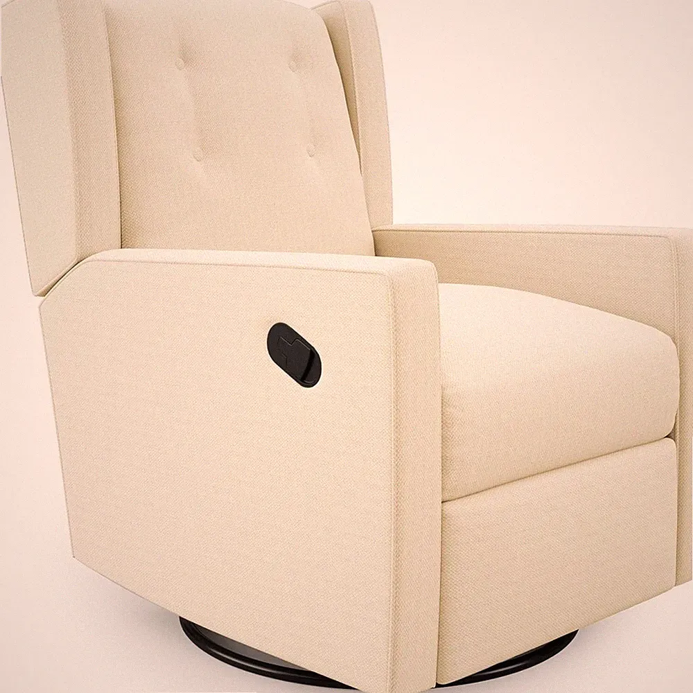 Baby Relax Shirley Swivel Glider Recliner Chair - White