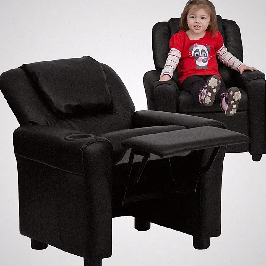 Flash Furniture Black Kids Recliner, Black - DG-ULT-KID-BK-GG