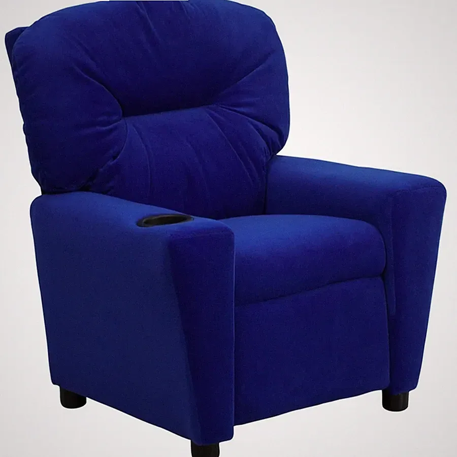 Flash Furniture Blue Kids Recliner, Blue - BT-7950-KID-MIC-BLUE-GG