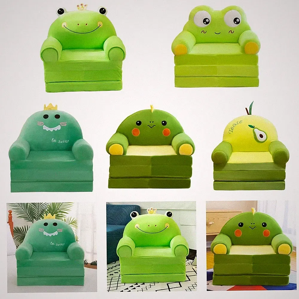 Kids Couch Foldable Chair for Girls Boys Armchair Cute Convertible Sofa to