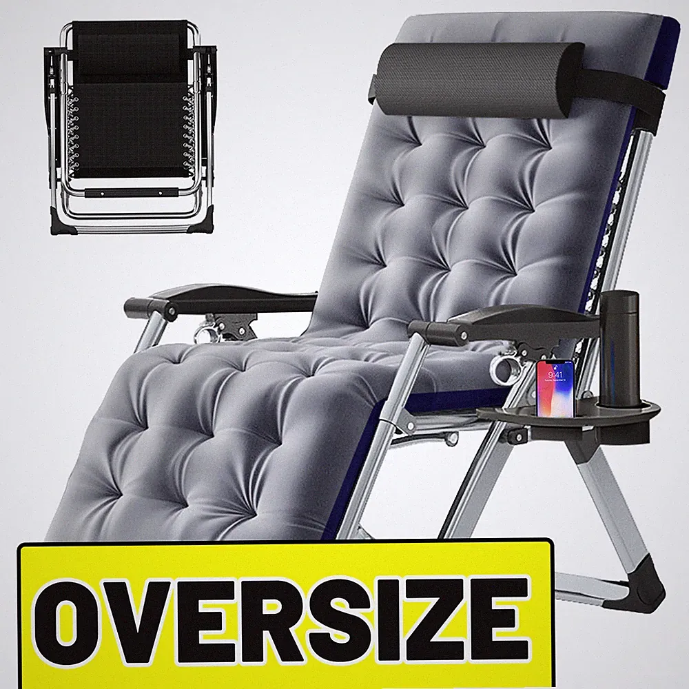 NAIZEA Oversized XL Zero Gravity Chair Lounge Chair w/Removable Cushion&Headrest