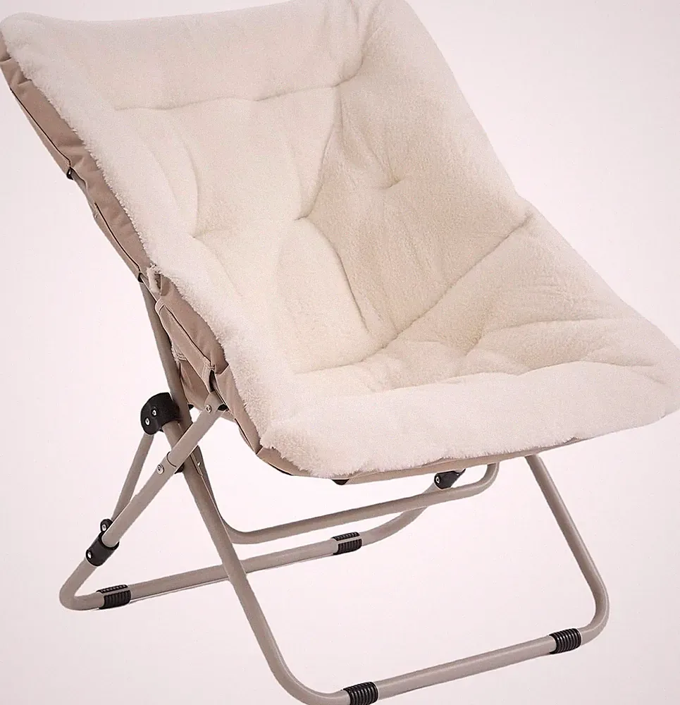 Oversized Faux Fur Folding Lounge Chair for Kids, Teens, and Adults